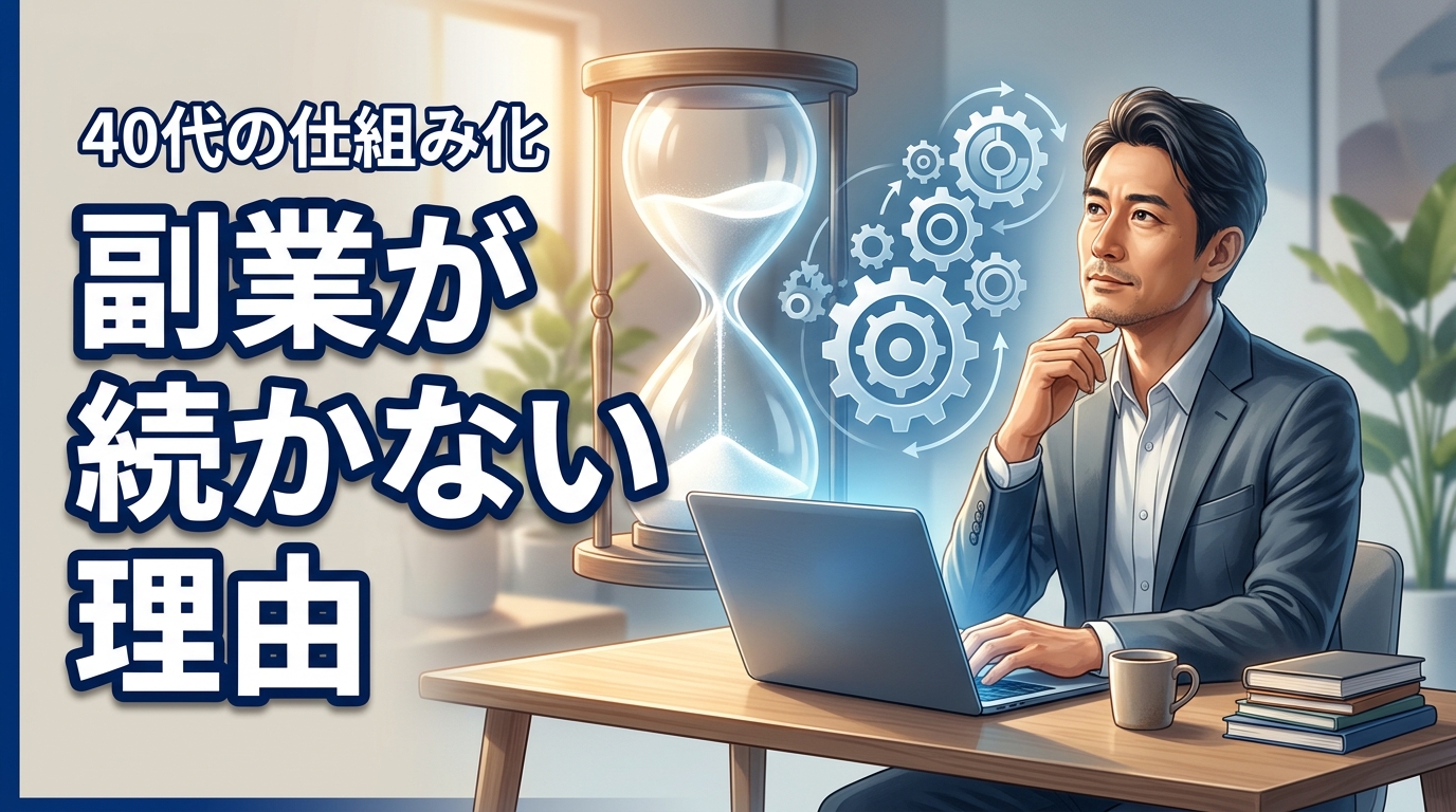 副業が続かない理由は労働型だから？40代の私がたどり着いた仕組み化の答え