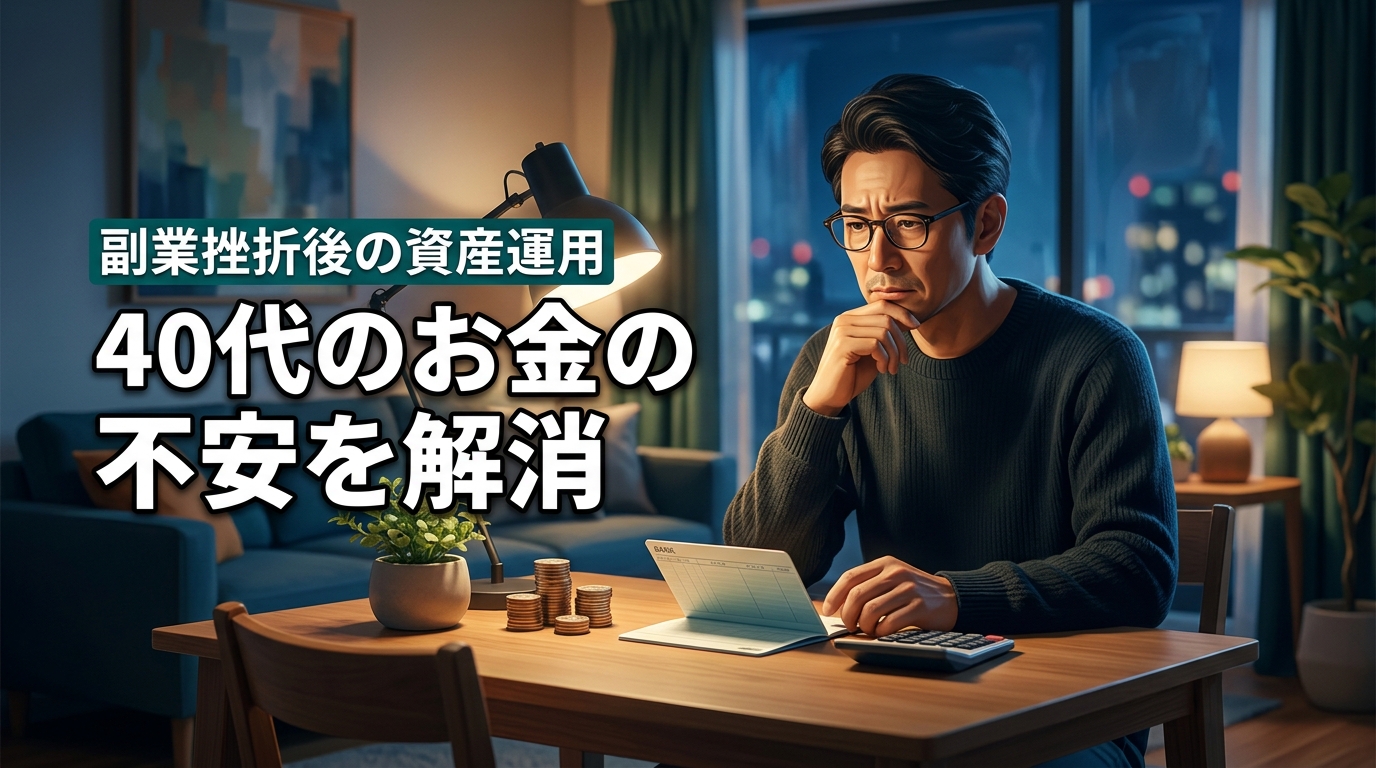 給料が上がらず40代でお金の不安を感じる人へ。副業に挫折した私が選んだ運用法
