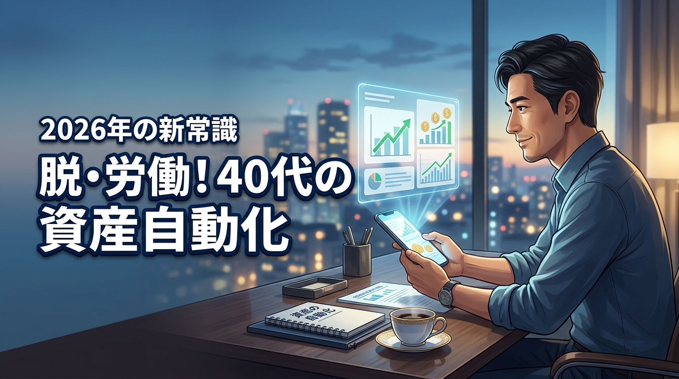 【40代の将来不安】労働型副業はもう限界！資産を自動で増やす新しい常識